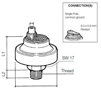 VDO Pressure switch 5.40 Bar